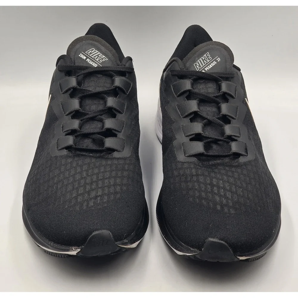 Nike Air Zoom Pegasus 37 Running Shoes Mens Size 12 Black White Road Athletic - Picture 3 of 10